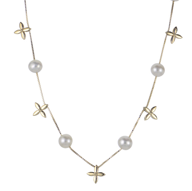 14KT Yellow Gold Freshwater Pearl Necklace