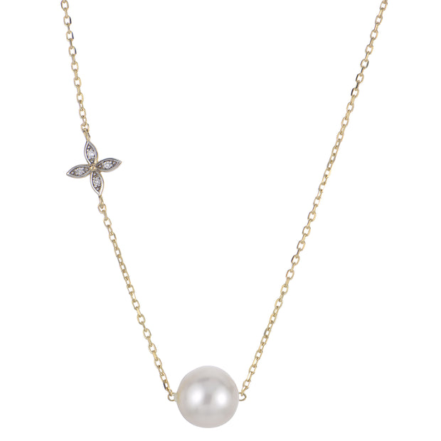 14KT Yellow Gold Freshwater Pearl Necklace