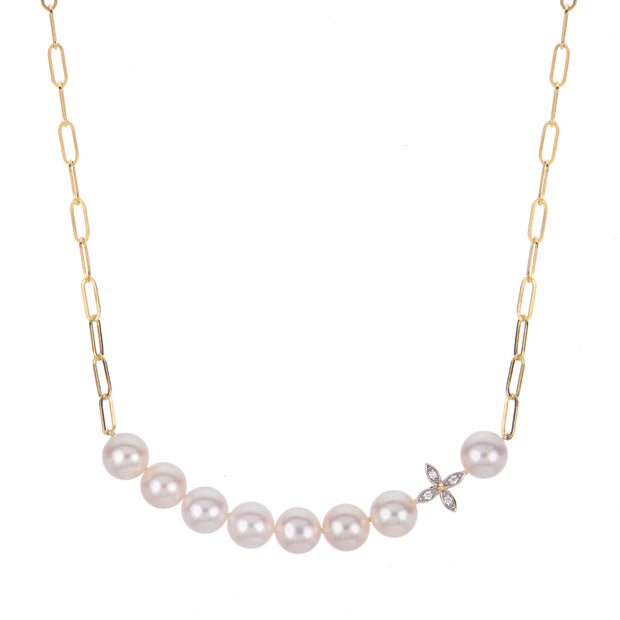 14KT Yellow Gold Freshwater Pearl Necklace