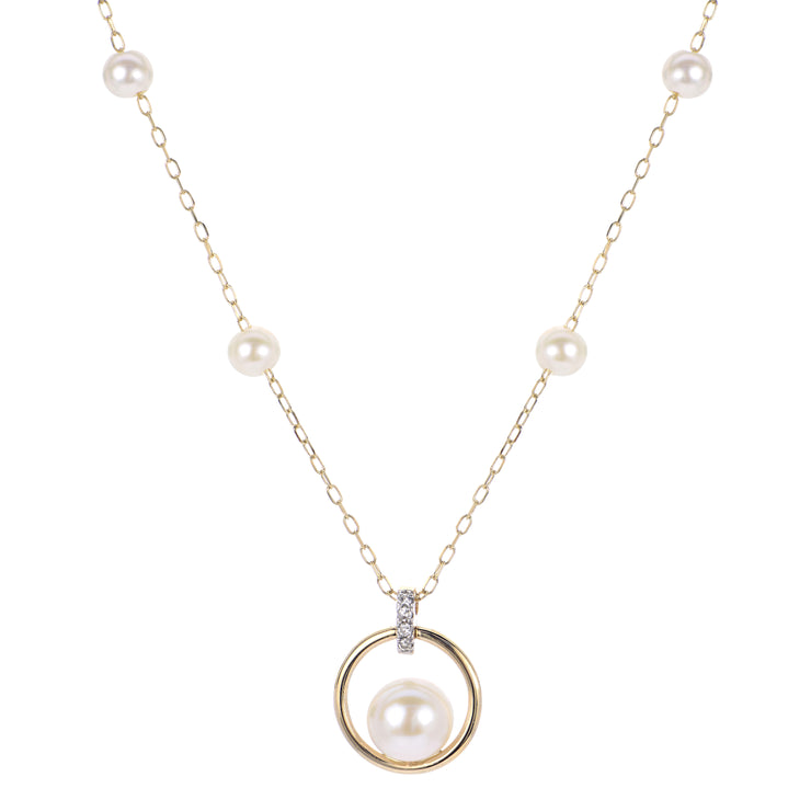 14KT Yellow Gold Freshwater Pearl Necklace