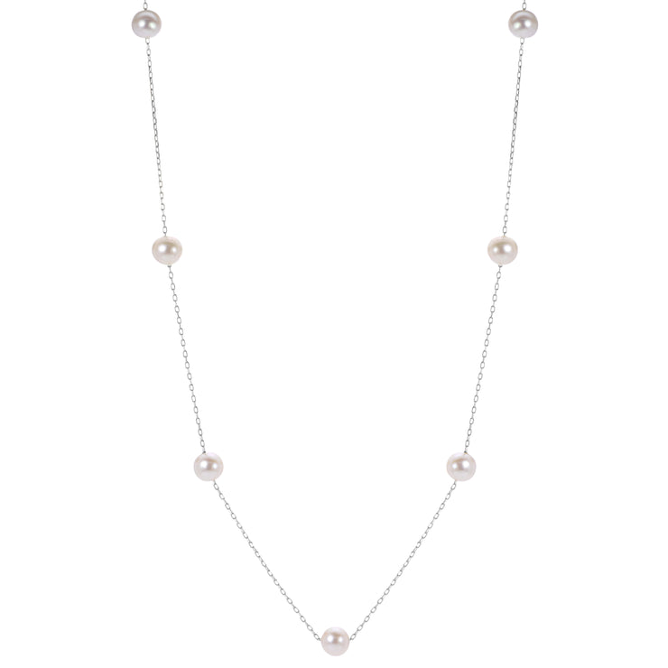 14KT White Gold Freshwater Pearl Necklace