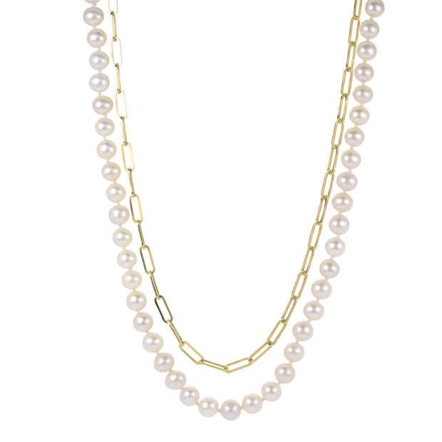 14KT Yellow Gold Freshwater Pearl Necklace