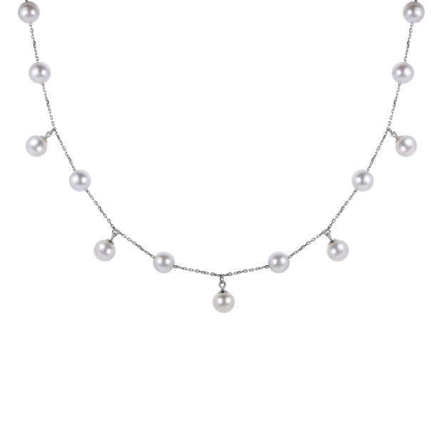 14KT White Gold Freshwater Pearl Necklace