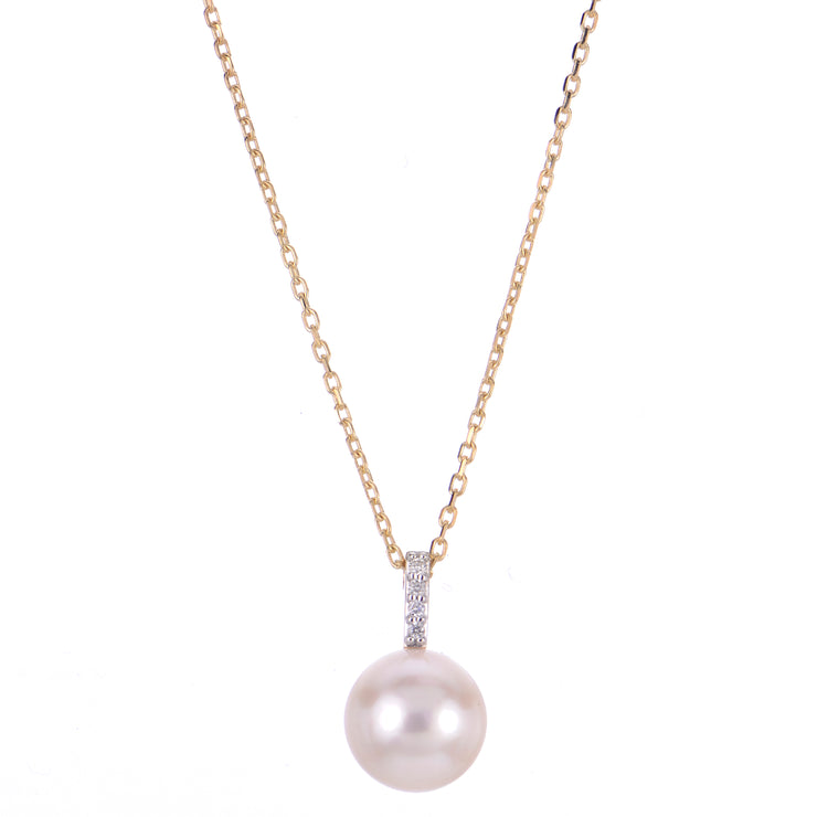 14KT White Gold Akoya Pearl Necklace