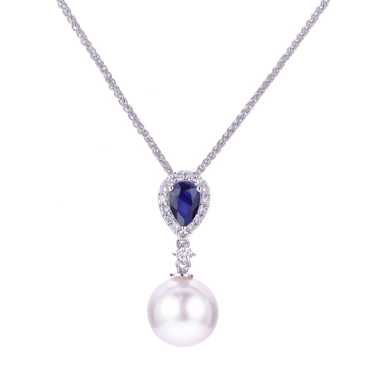 14KT White Gold Akoya Pearl Pendant