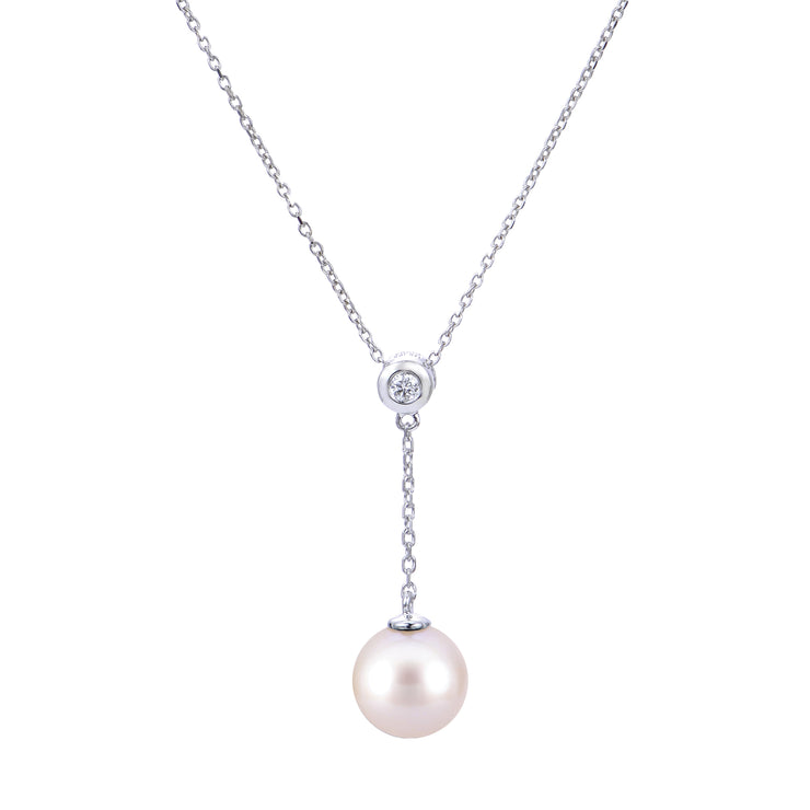 14KT White Gold Freshwater Pearl Pendant