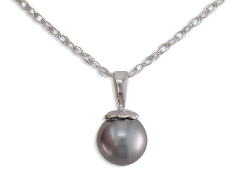 14KT White Gold Akoya Pearl Pendant