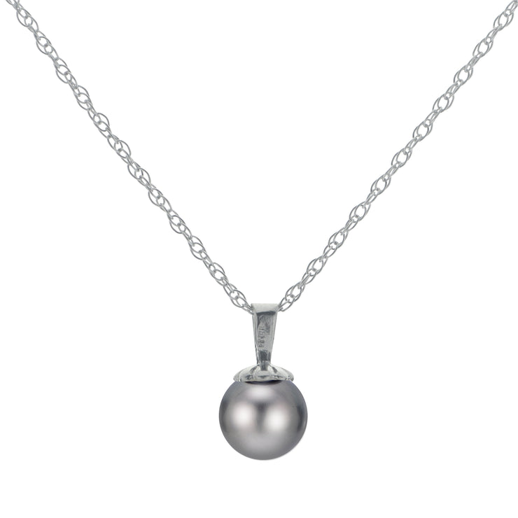 14KT White Gold Akoya Pearl Pendant