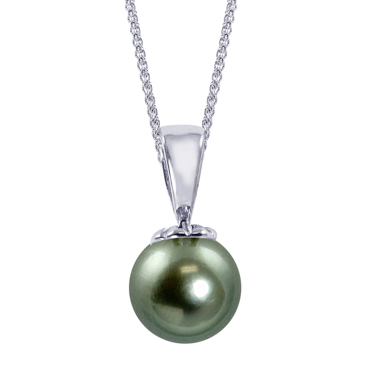 14KT White Gold Tahitian Pearl Pendant