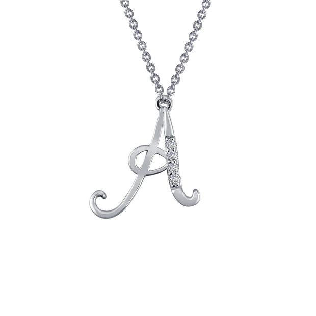 Letter A Pendant Necklace