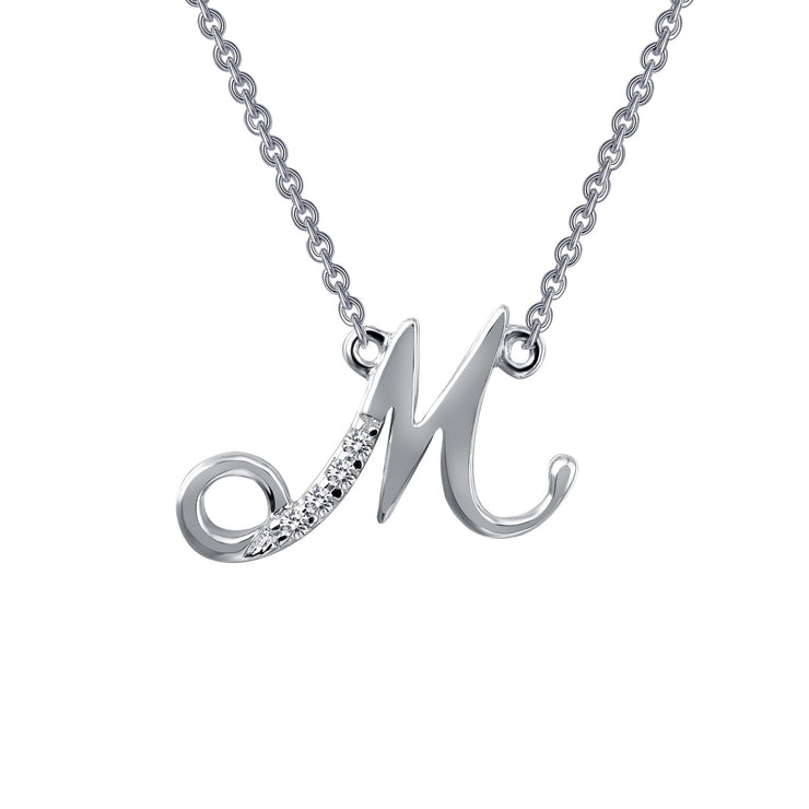 Letter M Pendant Necklace