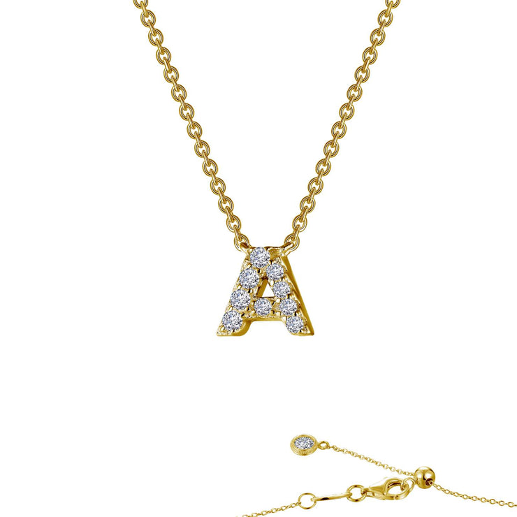 Letter A Pendant Necklace