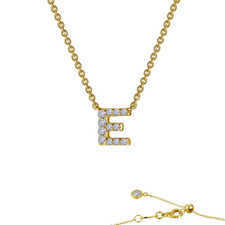 Letter E Pendant Necklace