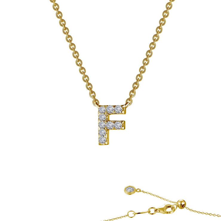 Letter F Pendant Necklace