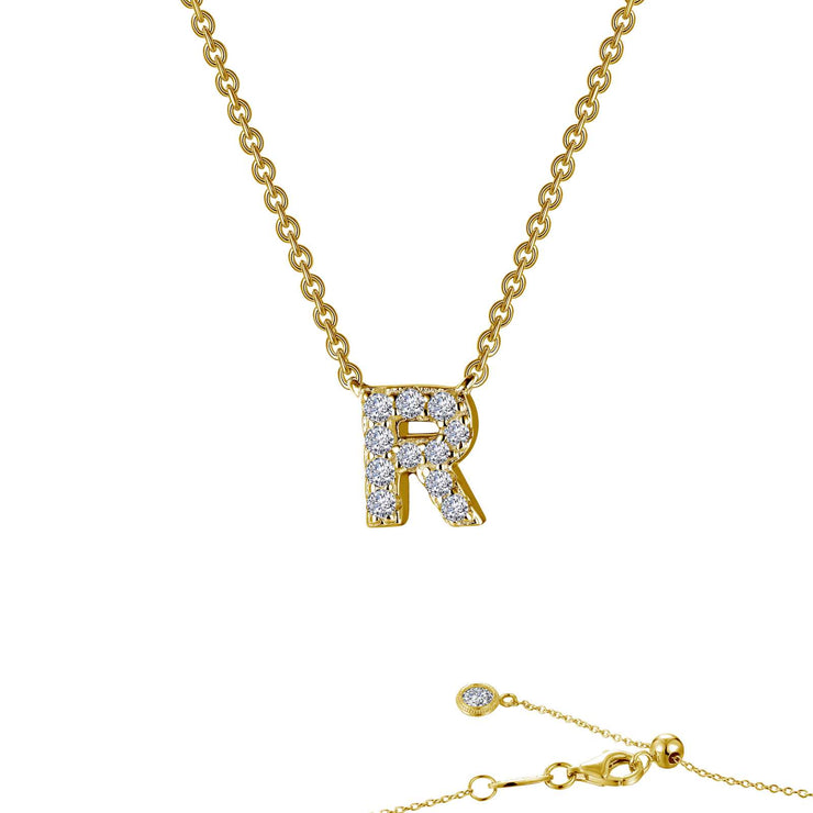 Letter R Pendant Necklace