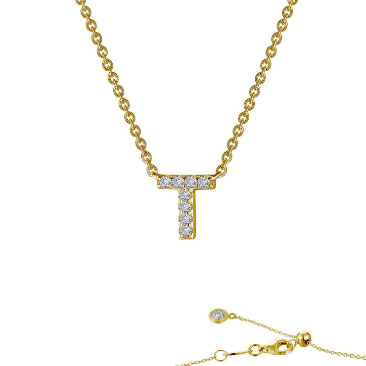 Letter T Pendant Necklace