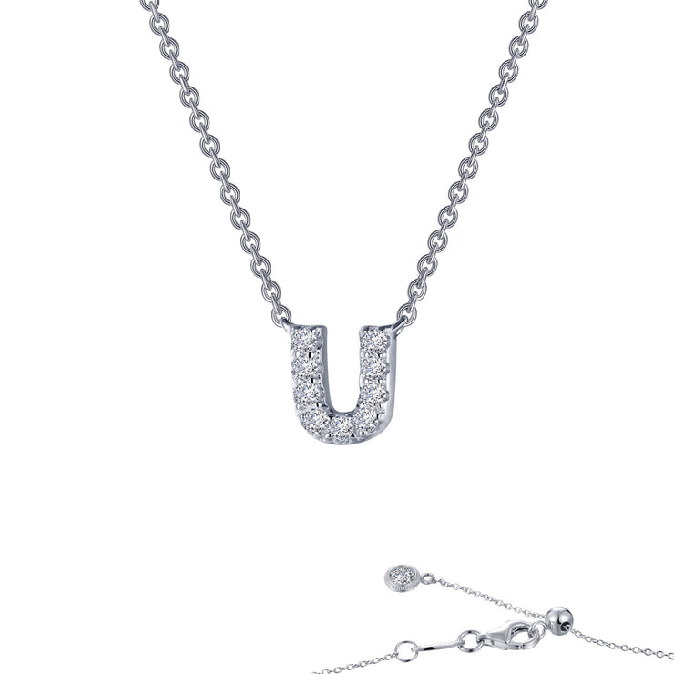 Letter U Pendant Necklace