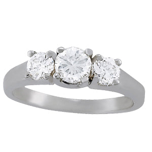 Three Stone Diamond Engagement Ring