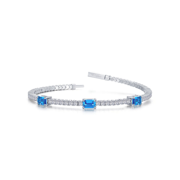 3.90 CTW Station Flexible Tennis Bracelet