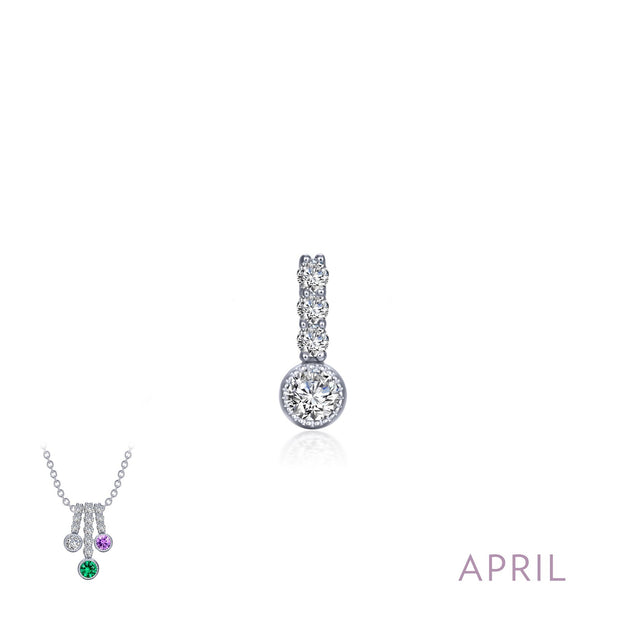 April Birthstone Love Pendant