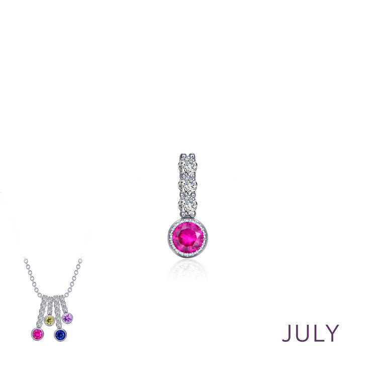 July Birthstone Love Pendant