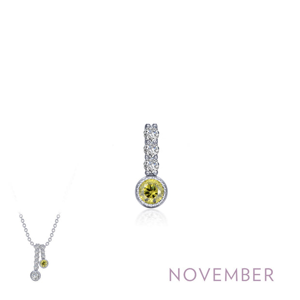 November Birthstone Love Pendant