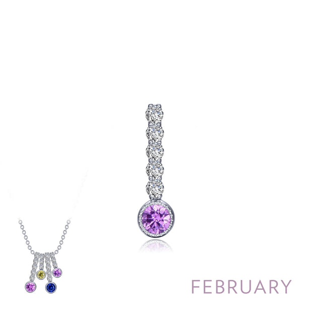 February Birthstone Love Pendant