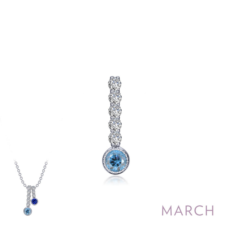 March Birthstone Love Pendant