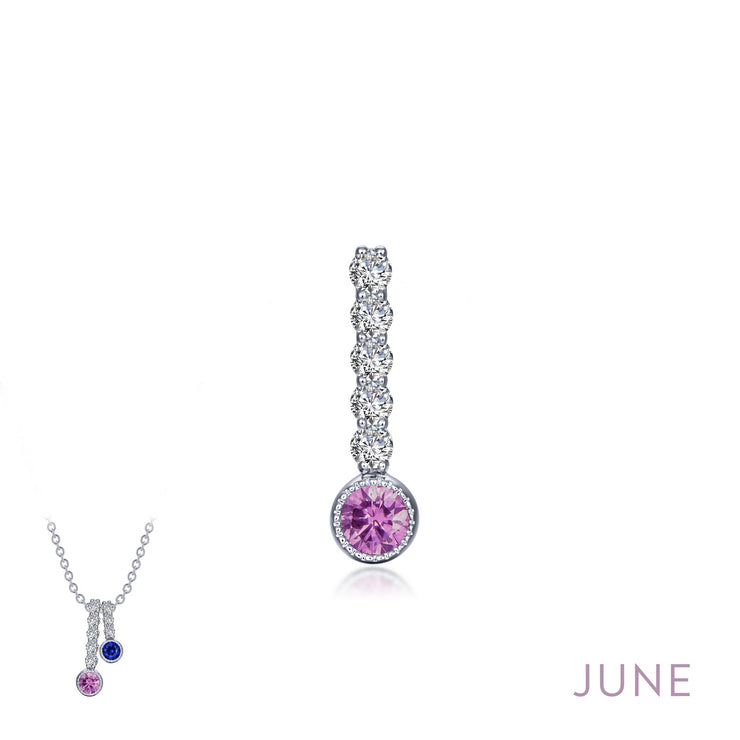 June Birthstone Love Pendant