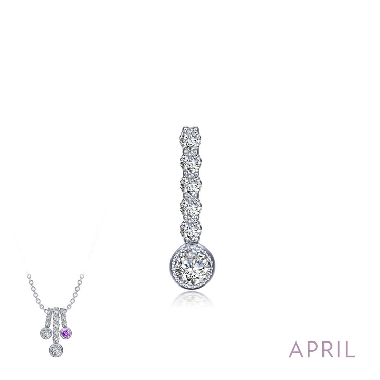 April Birthstone Love Pendant