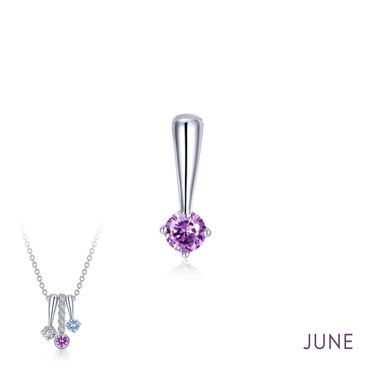 June Birthstone Love Pendant