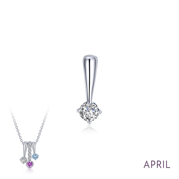 April Birthstone Love Pendant