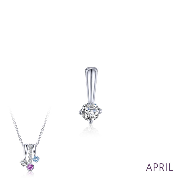 April Birthstone Love Pendant