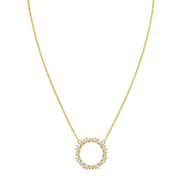 14K DiamonOro Circle Necklace