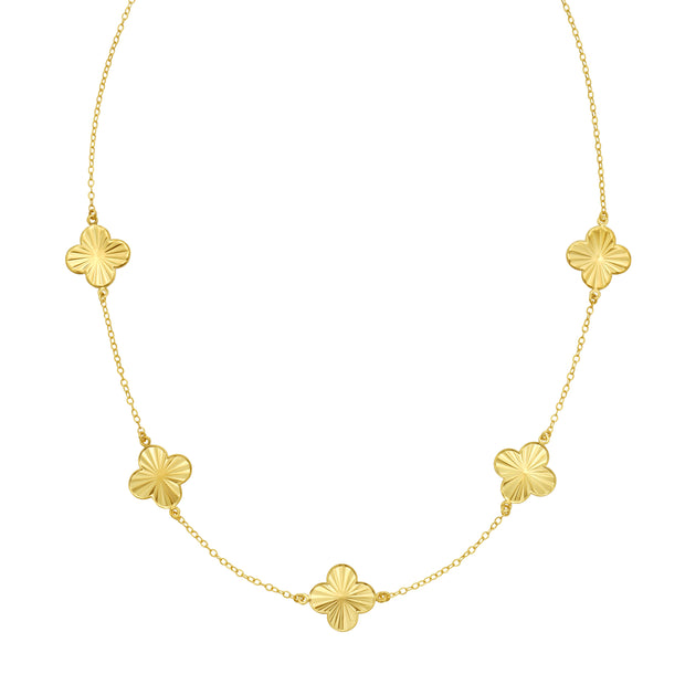 14K Golden Clover Bracelet