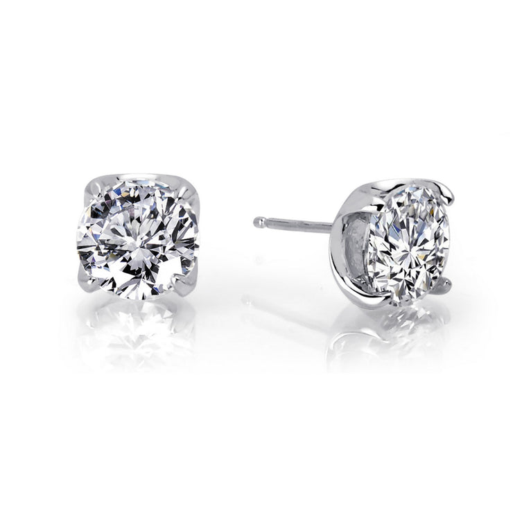 3.5 CTW Solitaire Stud Earrings