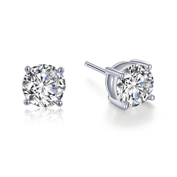 4 CTW Solitaire Stud Earrings