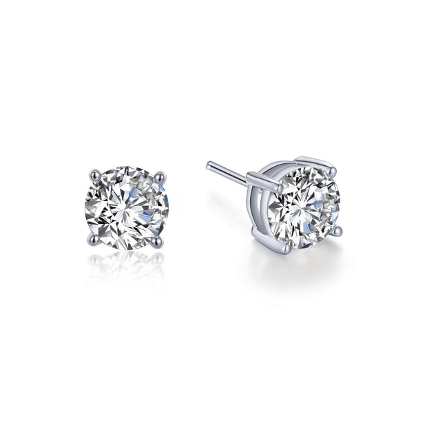 2 CTW Solitaire Stud Earrings