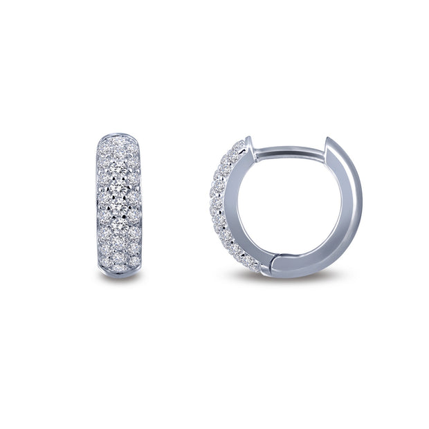 3-Row Huggie Hoop Earrings