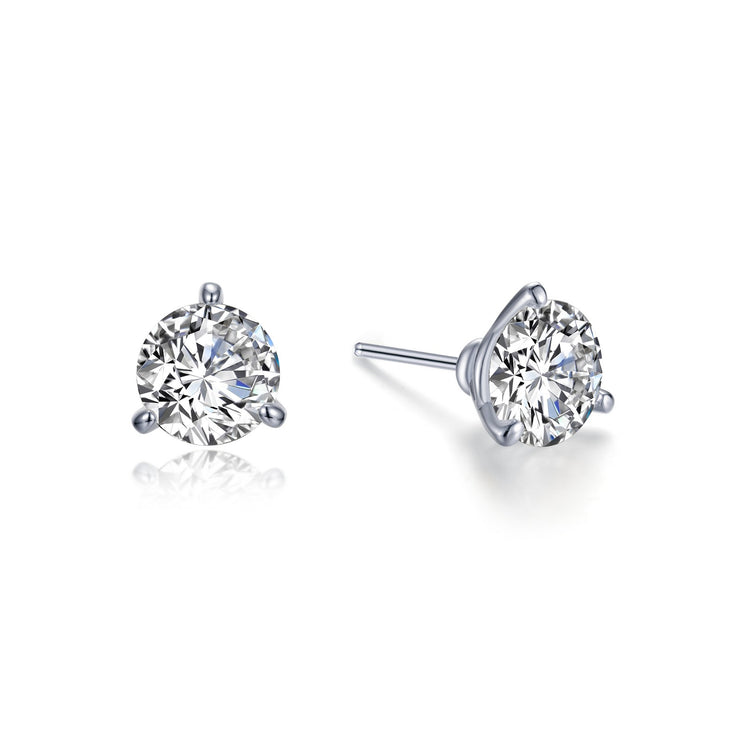 2 CTW Solitaire Stud Earrings