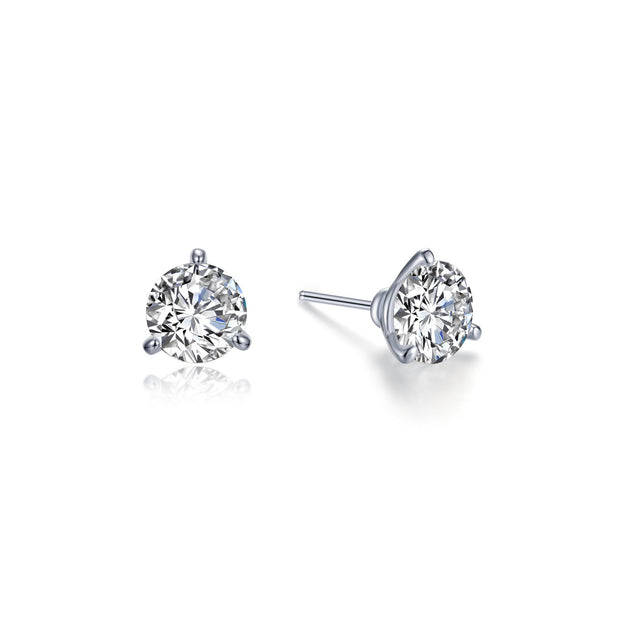 1 CTW Solitaire Stud Earrings