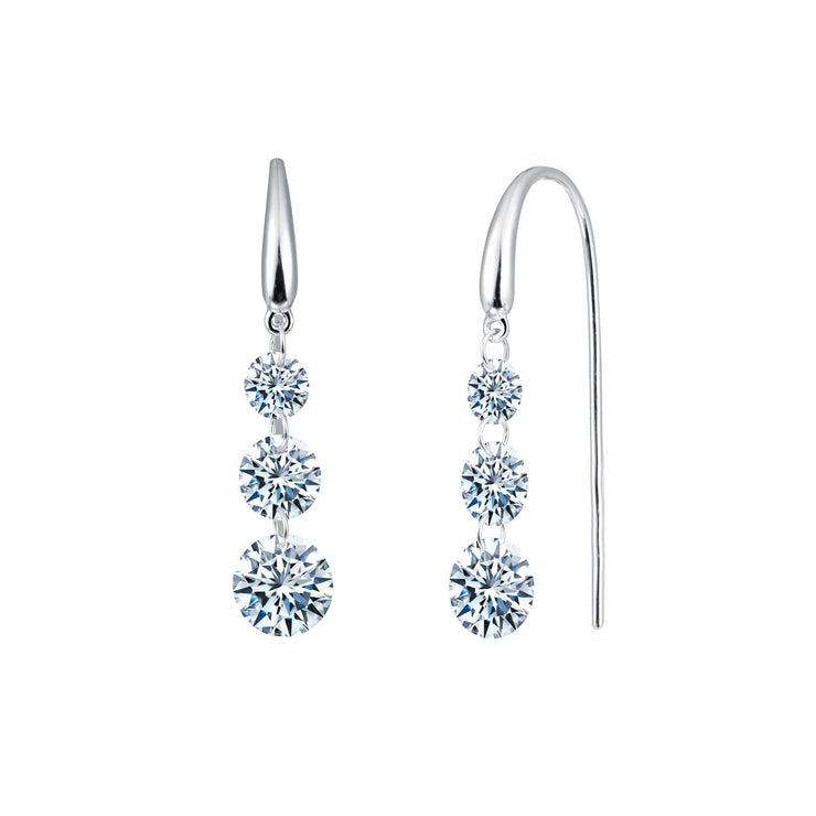 2.4 CTW Frameless Dangle Earrings