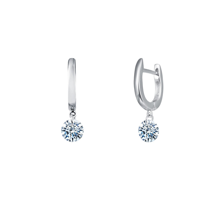 2 CTW Frameless Drop Solitaire Earrings