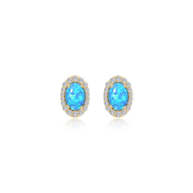 Vintage Inspired Oval Stud Earrings