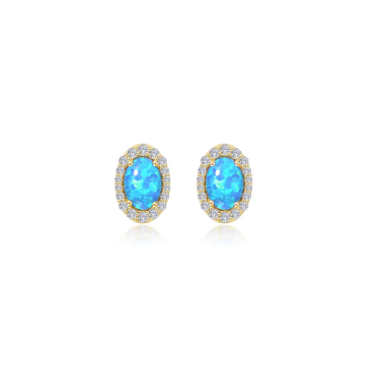 Vintage Inspired Oval Stud Earrings