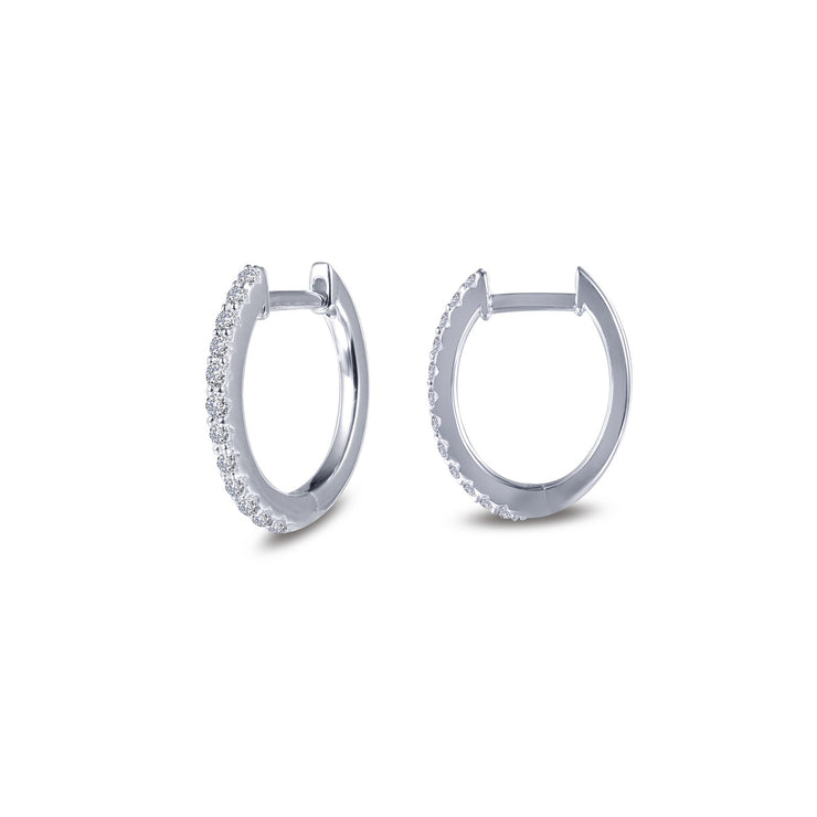 10mm x 11mm Oval Huggie Hoop Earrings