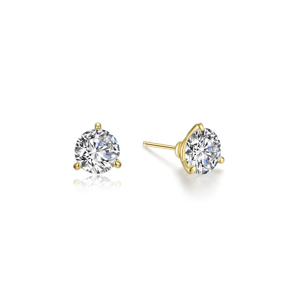 0.5 CTW 3 Prong Stud Earrings