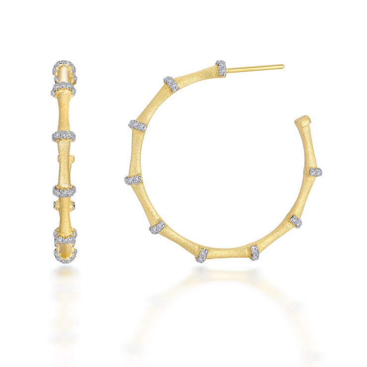 Elegant Bamboo Hoop Earrings