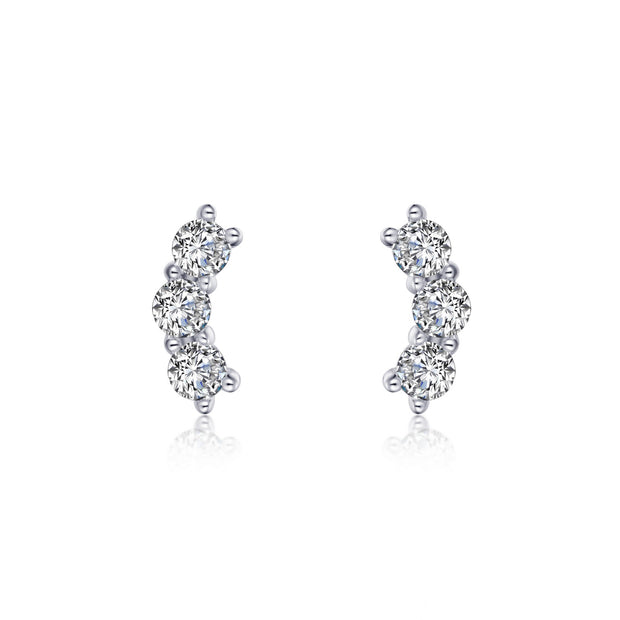 3-Stone Stud Earrings