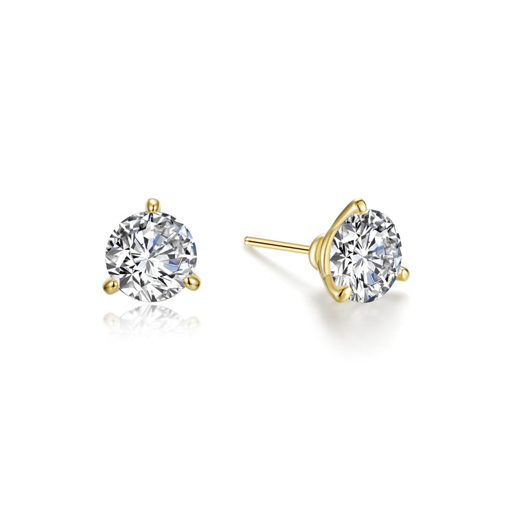 1.5 CTW Solitaire Stud Earrings